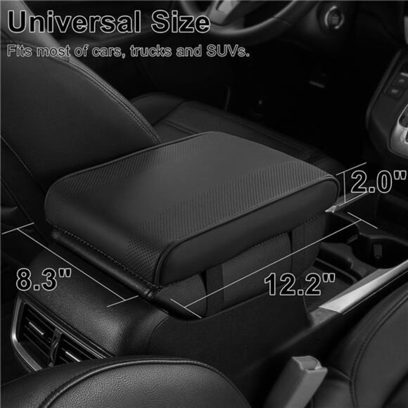 Direct Car Center Console Cover, Breathable Leather Auto Armrest Cover, - Picture 6 of 7